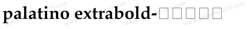 palatino extrabold字体转换